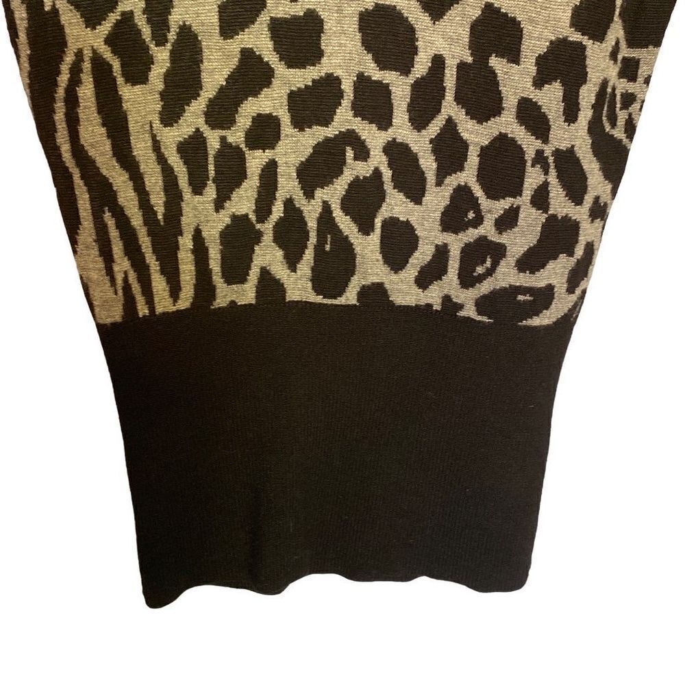 Express Design Studio Knit Pull Over Top Size XS, Gray/Black Animal Print - Picture 3 of 14